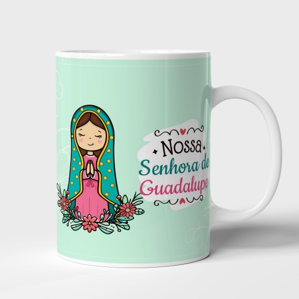 Caneca de Cerâmica Nossa Senhora de Guadalupe - Um toque de fé