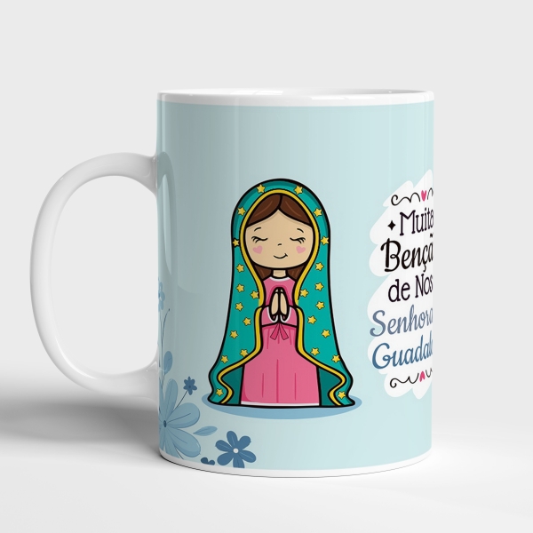 Caneca de Cerâmica Nossa Senhora de Guadalupe - Muitas Bençãos