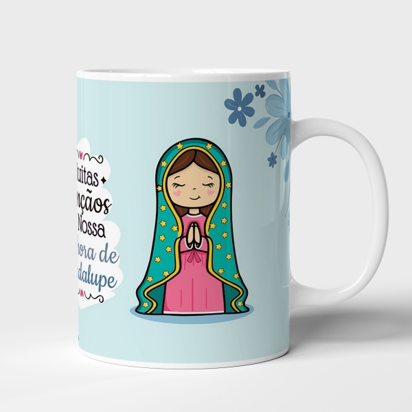 Caneca de Cerâmica Nossa Senhora de Guadalupe - Muitas Bençãos - Image 2